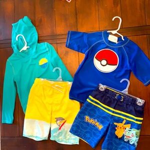 Boys Old Navy swim sets Pokémon/Shark